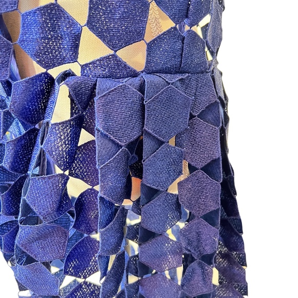 # A094  CQ by CQ Cobalt  Blue Laser-Cut  Mesh Duster Vintage  NEW NO TAG  S - Picture 15 of 15